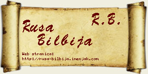 Rusa Bilbija vizit kartica